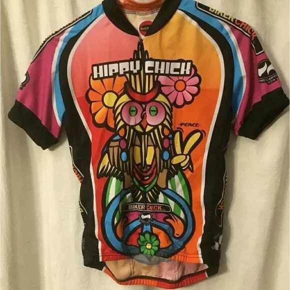 Hippy Chick Short Sleeve Women's Cycling Jersey - Picture 1 of 3